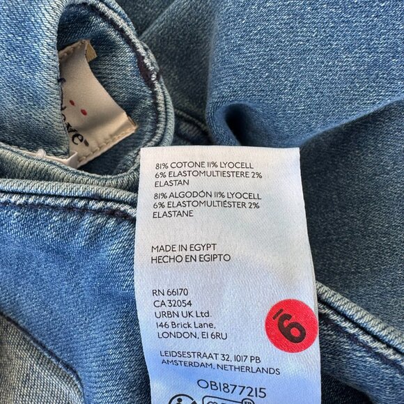 NWT Anthropologie The Colette Crop Wide-Leg Jeans Maeve Medium Blue Denim 27 - Picture 7 of 11